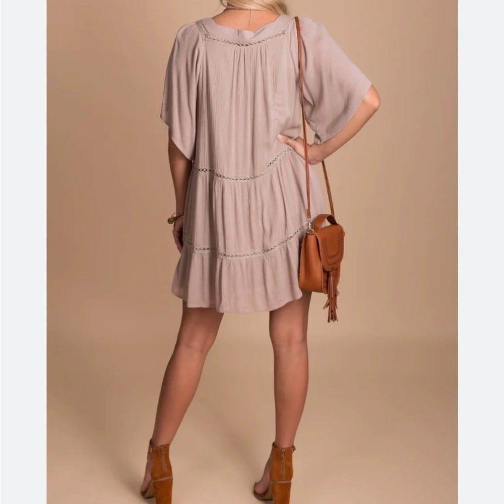 Eyelet detail mini dress - Picture 3 of 5